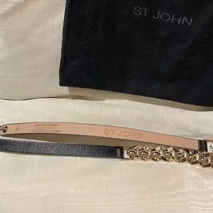 St. John | Accessories | St John Gold Chain Belt With Black  display picture 2